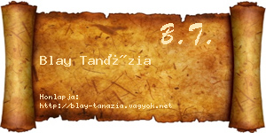 Blay Tanázia névjegykártya